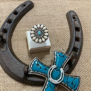 RING WHITE STONE WESTERN